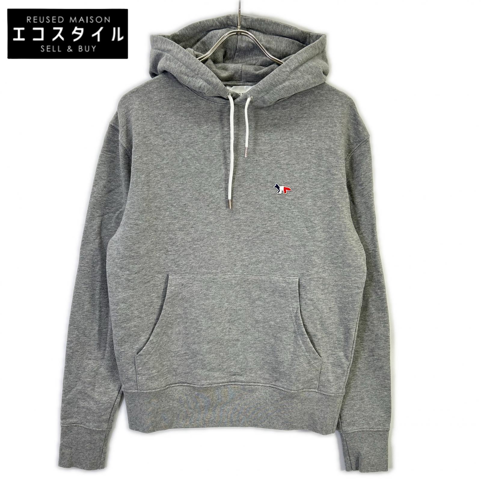 MAISON KITSUNE メゾンキツネ グレー AU00307KM0001 トリコロールフォックス フーディ トップス