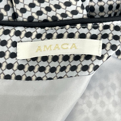 AMACA アマカ ブルー V5J03-602-06 アバカスドットプリントワンピース ワンピース