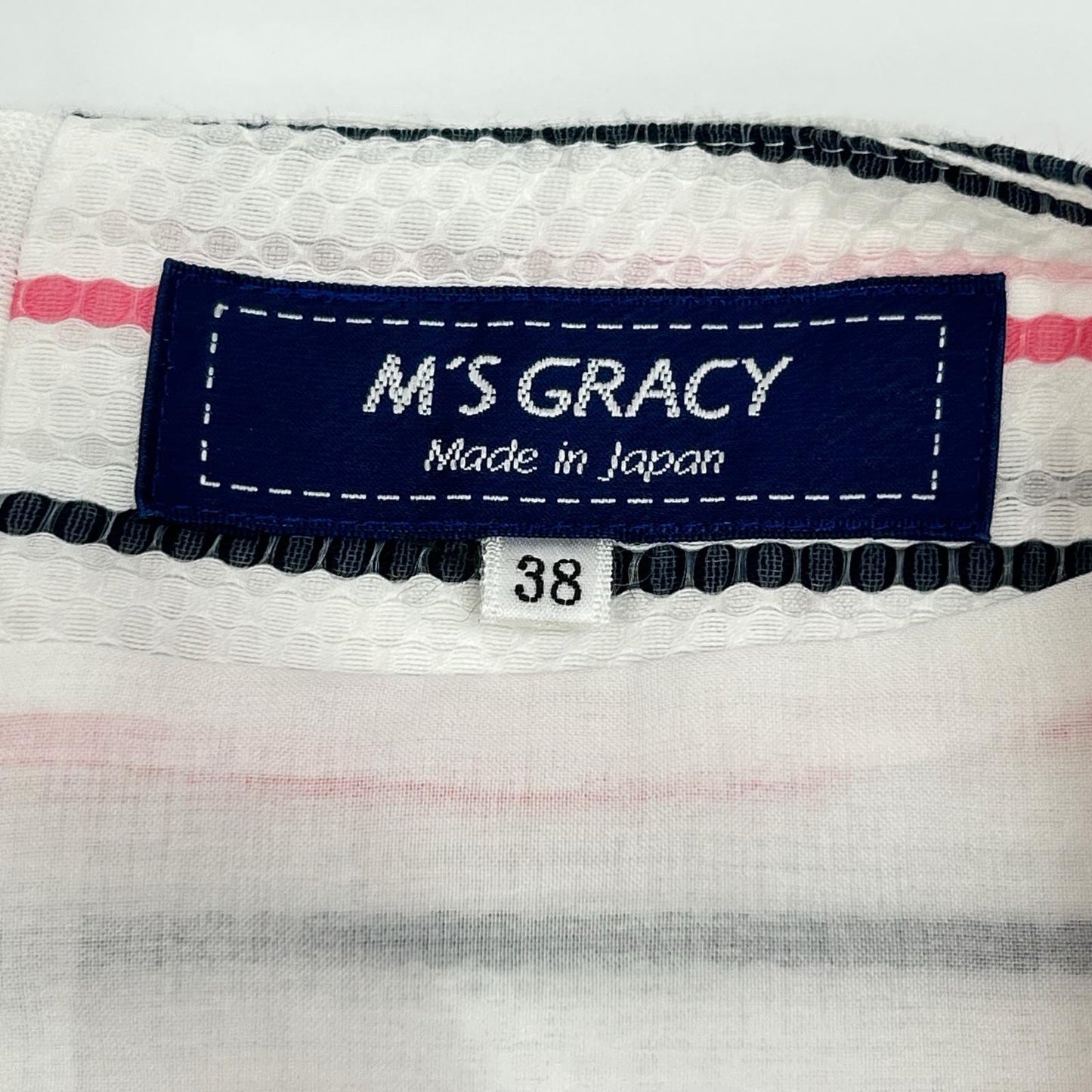 M'S GRACY MS GRACY 粉色×海军蓝 TD-411337 条纹连衣裙 连衣裙