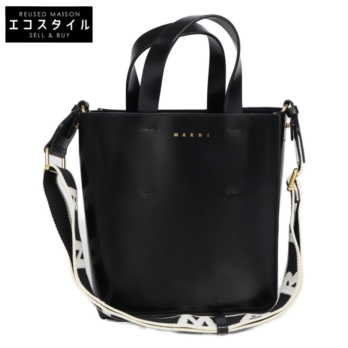 MARNI マルニ 【新品同様】SHMP0039U1 Museo ミュゼオ ミニ レザー 2WAYショルダー トートバッグ