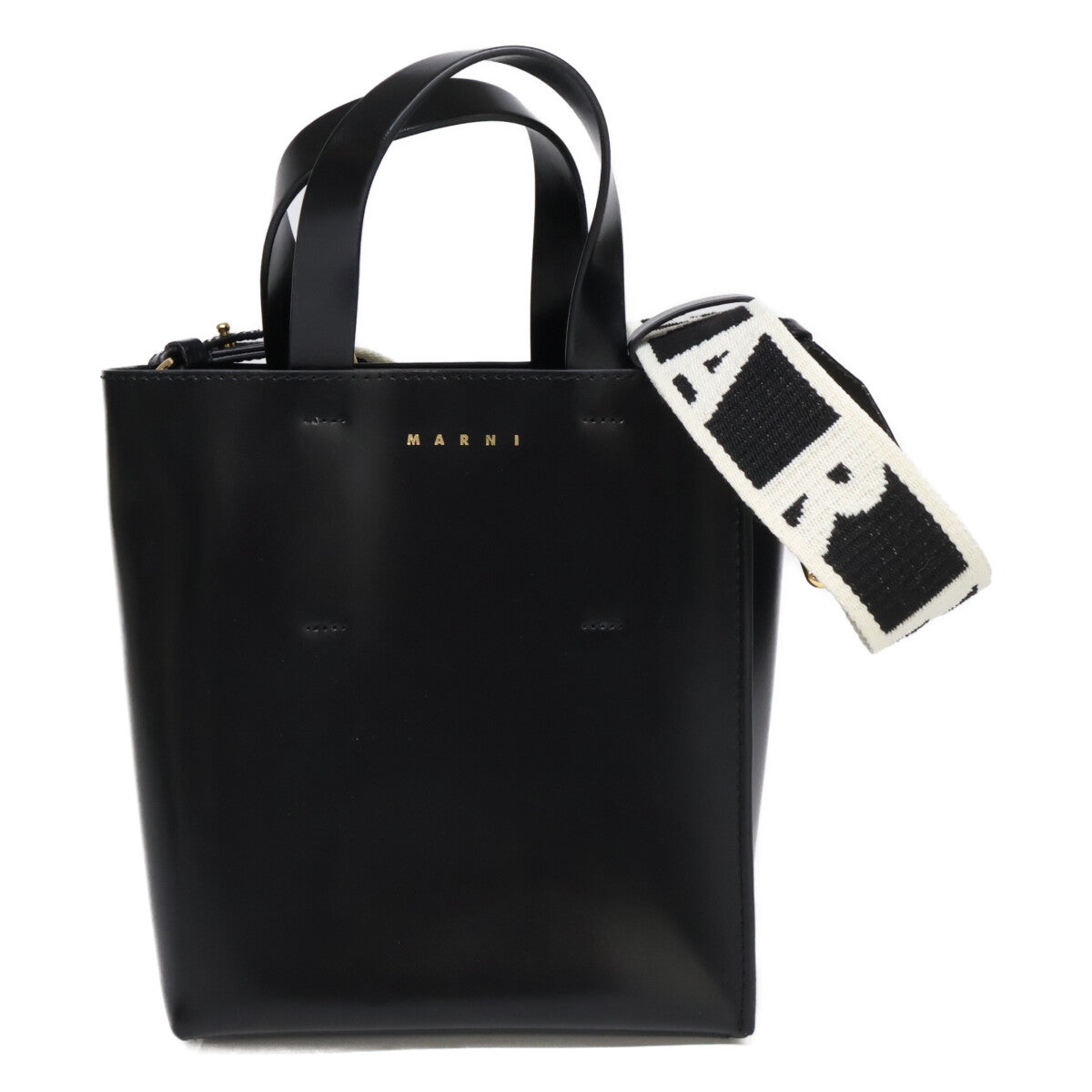 MARNI マルニ 【新品同様】SHMP0039U1 Museo ミュゼオ ミニ レザー 2WAYショルダー トートバッグ