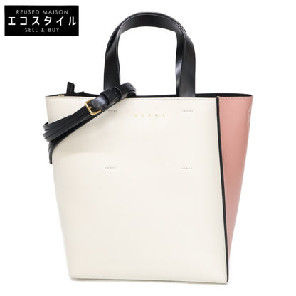MARNI マルニ 【美品】Museo ミュゼオ ミニ レザー 2WAYショルダー トートバッグ