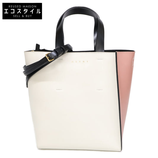 MARNI マルニ 【美品】Museo ミュゼオ ミニ レザー 2WAYショルダー トートバッグ