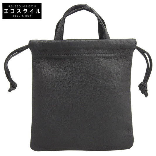 Aeta アエタ 新品同様 Double Faced DRAWSTRING POUCH ＋handle：S ハンドバッグ レディース ブラック ハンドバッグ