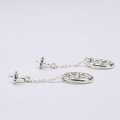 HERMES エルメス 仕上げ済み 925 シェーヌダンクル ファランドールMM チェーン ピアス