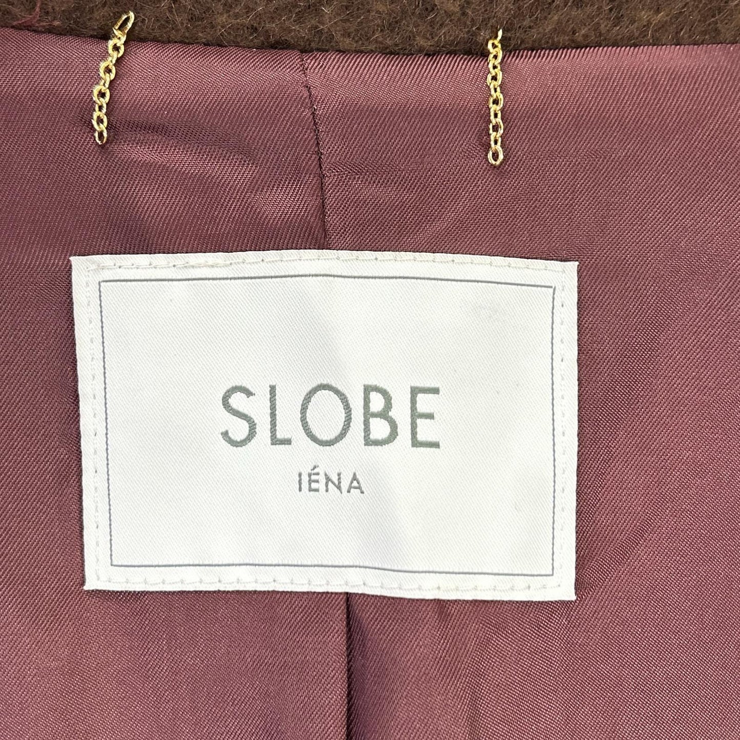 SLOBE IENA スローブイエナ 19-020-912-4080-4-0 ブラウン モヘア Vネックオーバーコート コート