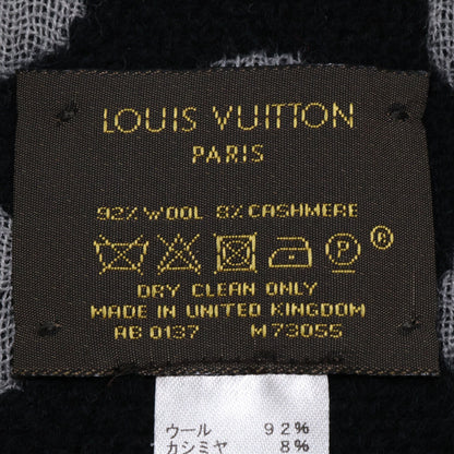 LOUIS VUITTON [Like new] M73055 Écharpe Polka Gram wool/cashmere scarf