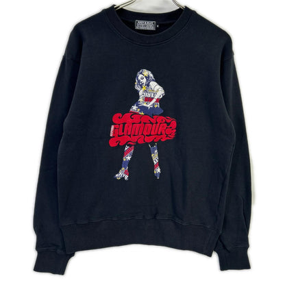 HYSTERIC GLAMOUR ヒステリックグラマー 02231CS07 黑色 VIXEN GIRL刺绣 运动衫 上衣