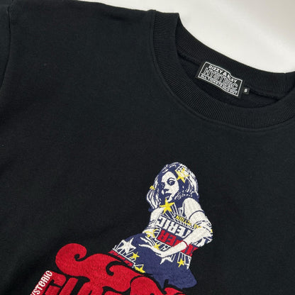 HYSTERIC GLAMOUR ヒステリックグラマー 02231CS07 黑色 VIXEN GIRL刺绣 运动衫 上衣