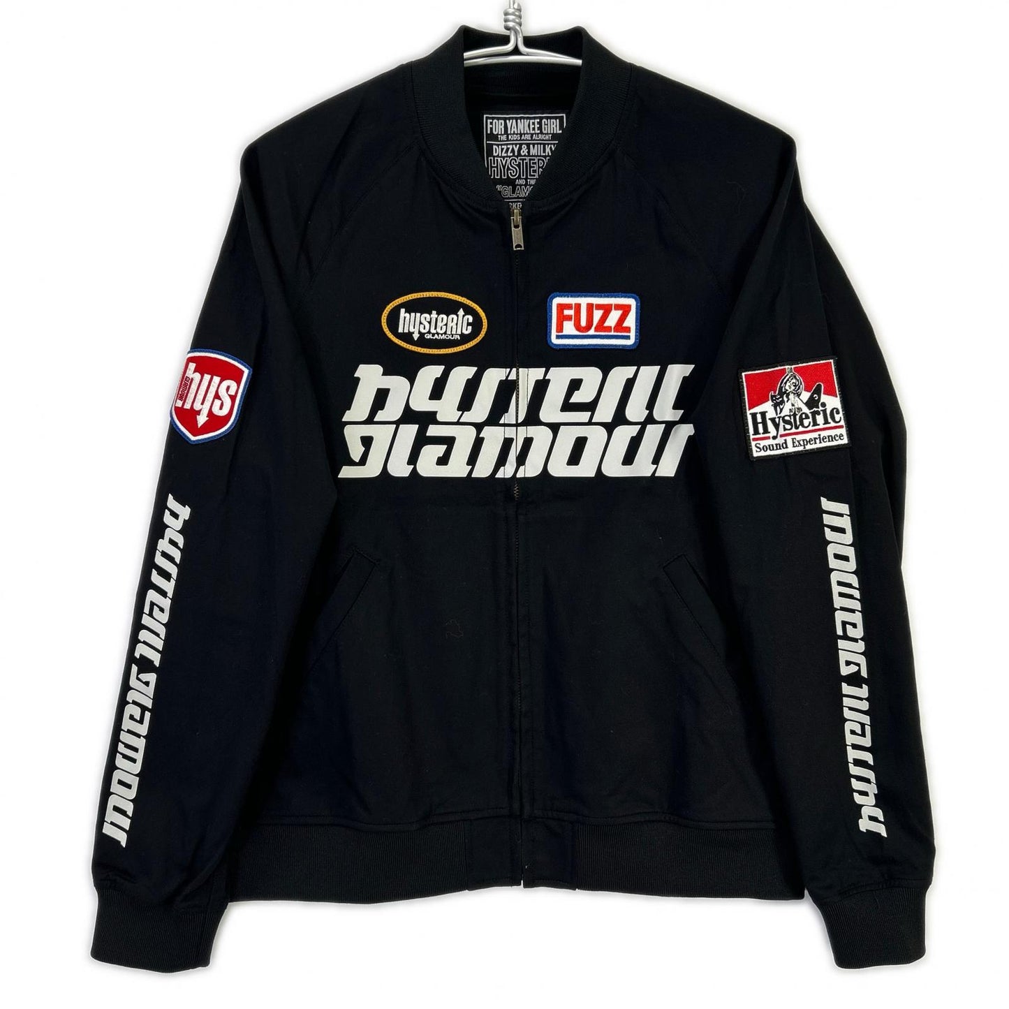 HYSTERIC GLAMOUR ヒステリックグラマー 02261AB09 ブラック SOUND EXPERIENCE リブブルゾン ジャケット