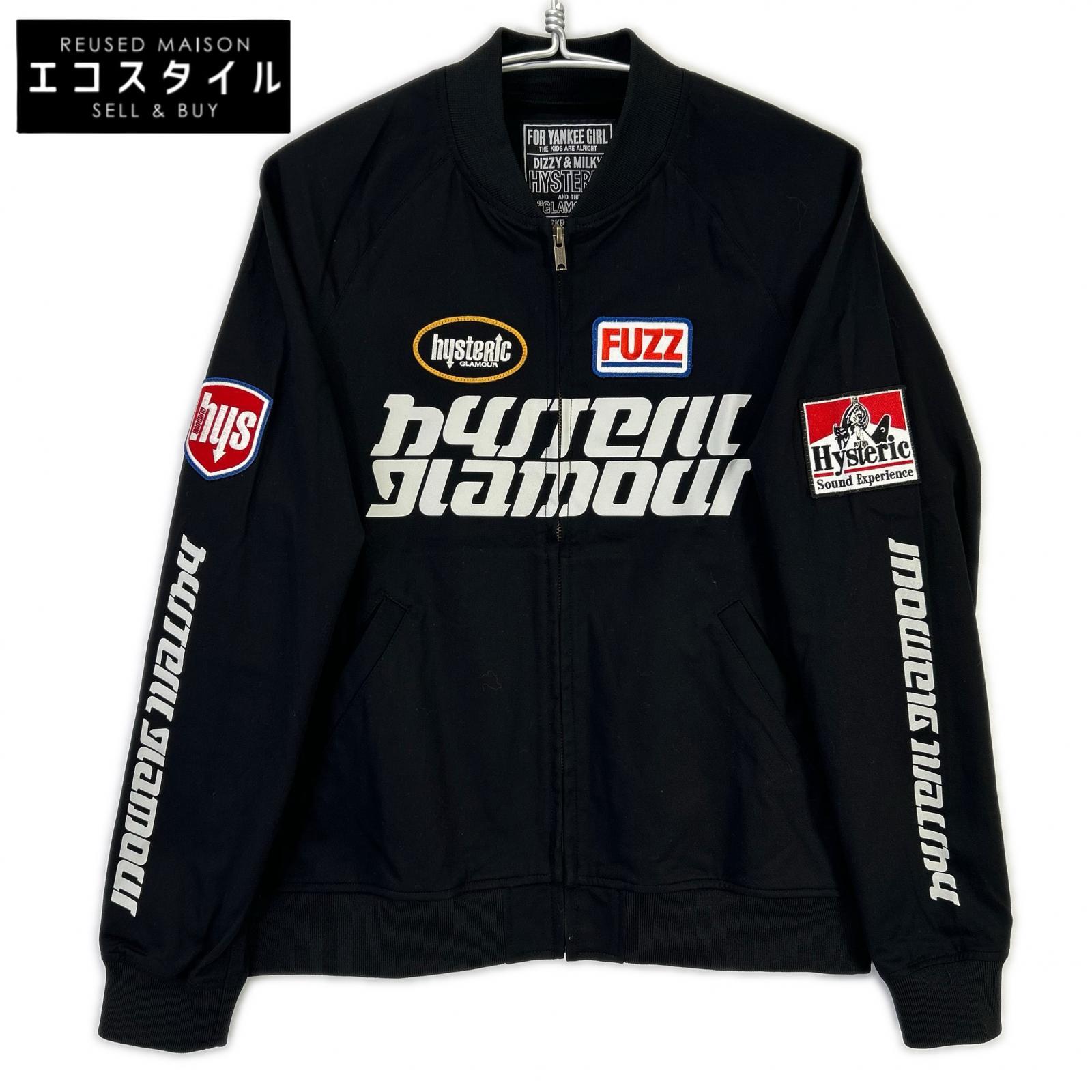 HYSTERIC GLAMOUR ヒステリックグラマー 02261AB09 ブラック SOUND EXPERIENCE リブブルゾン ジャケット