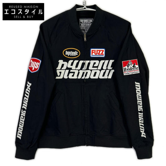 HYSTERIC GLAMOUR ヒステリックグラマー 02261AB09 ブラック SOUND EXPERIENCE リブブルゾン ジャケット