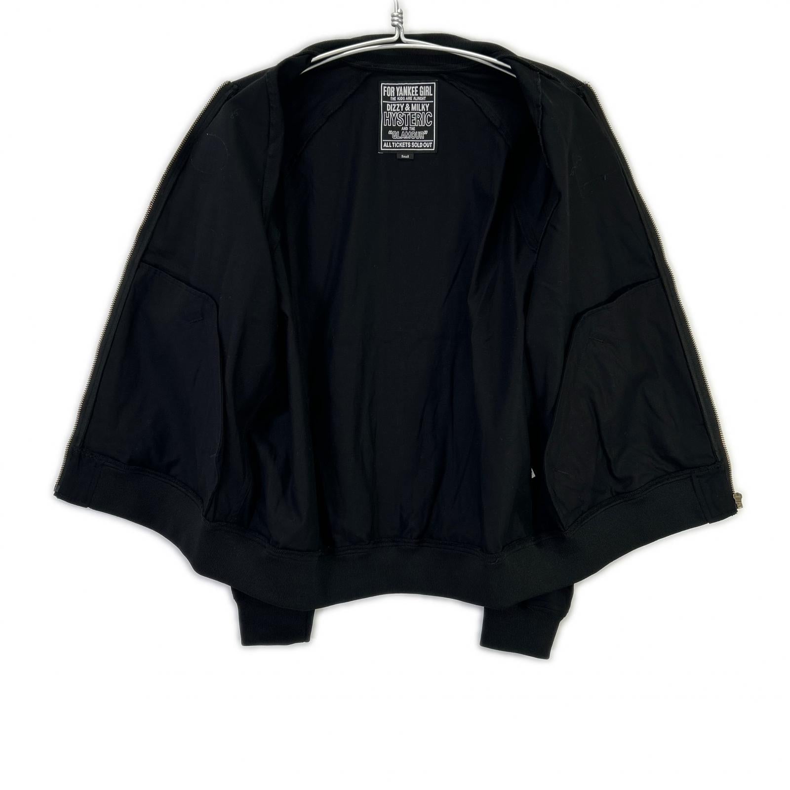 HYSTERIC GLAMOUR ヒステリックグラマー 02261AB09 ブラック SOUND EXPERIENCE リブブルゾン ジャケット