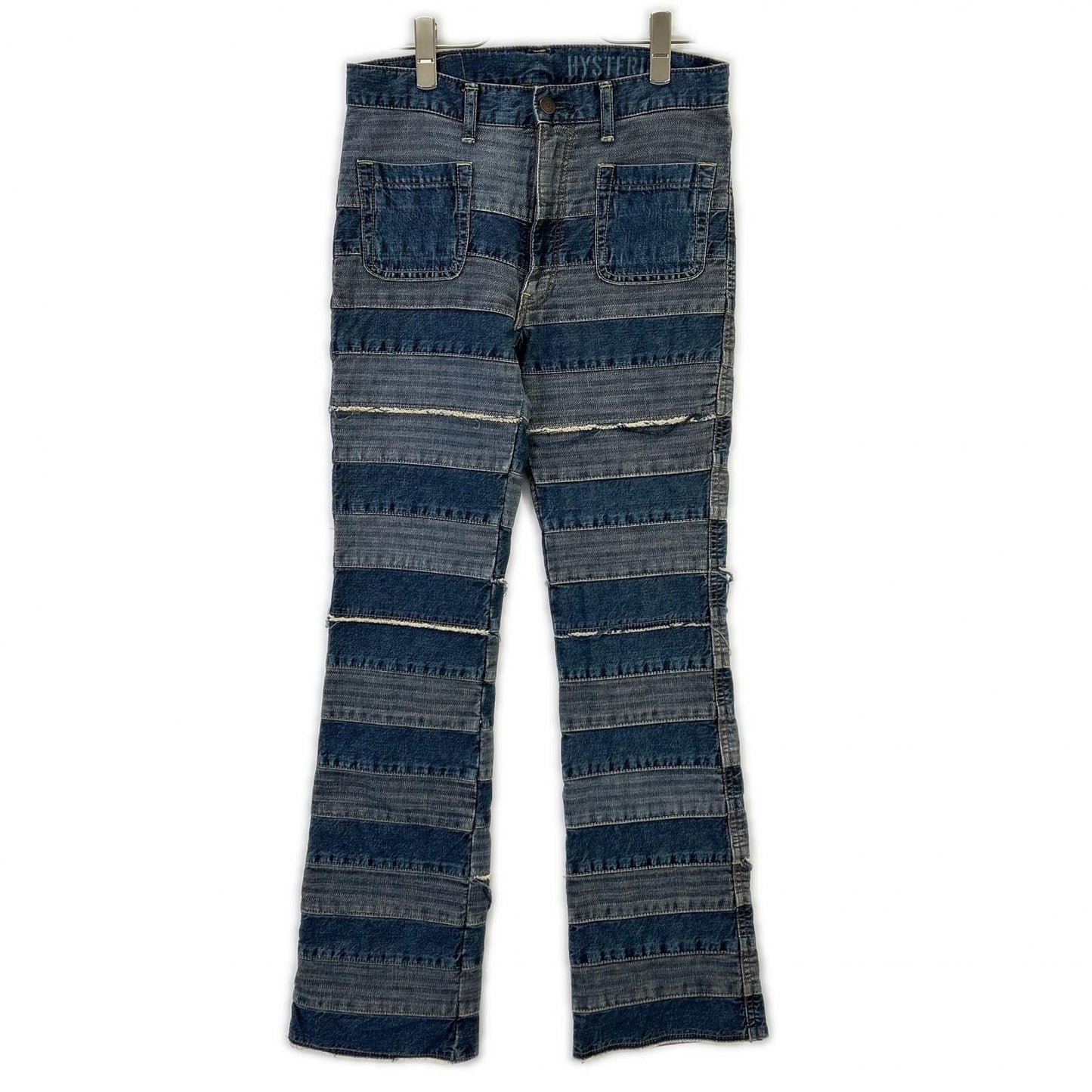 HYSTERIC GLAMOUR ヒステリックグラマー 01193AP02 インディゴ スクラッチフレアデニムパンツ ボトムス