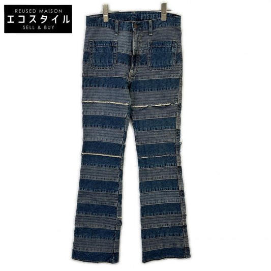 HYSTERIC GLAMOUR ヒステリックグラマー 01193AP02 インディゴ スクラッチフレアデニムパンツ ボトムス