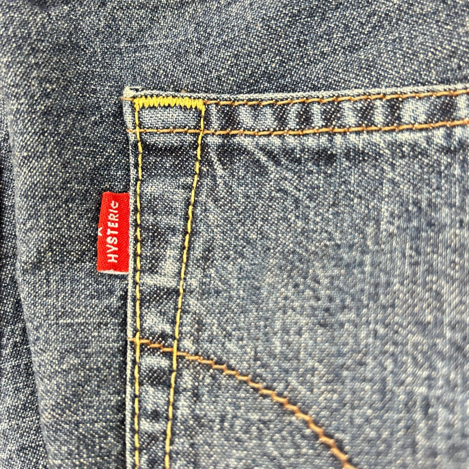 HYSTERIC GLAMOUR ヒステリックグラマー 01193AP02 インディゴ スクラッチフレアデニムパンツ ボトムス