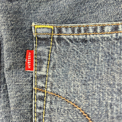 HYSTERIC GLAMOUR ヒステリックグラマー 01193AP02 インディゴ スクラッチフレアデニムパンツ ボトムス