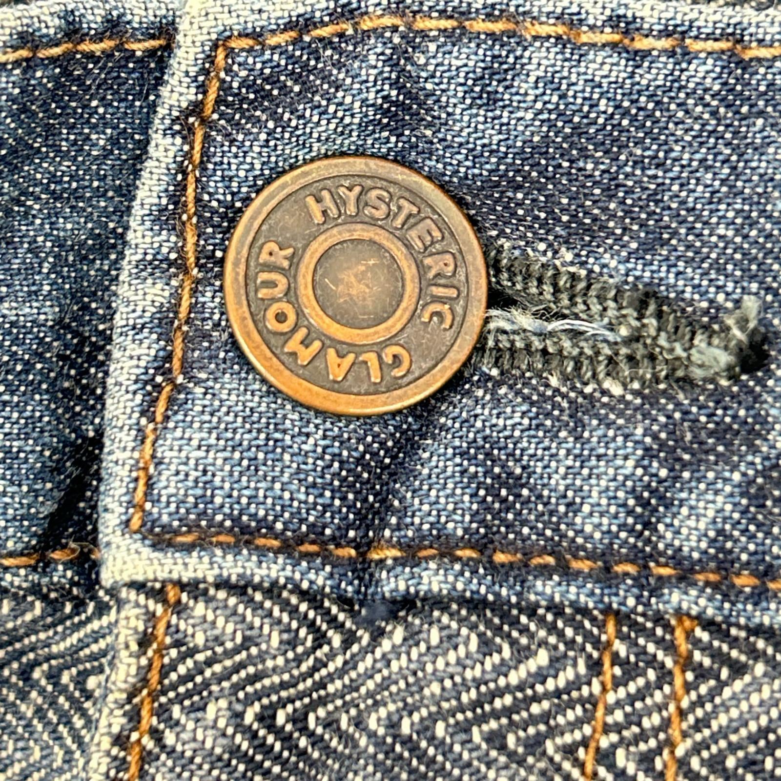 HYSTERIC GLAMOUR ヒステリックグラマー 01193AP02 インディゴ スクラッチフレアデニムパンツ ボトムス