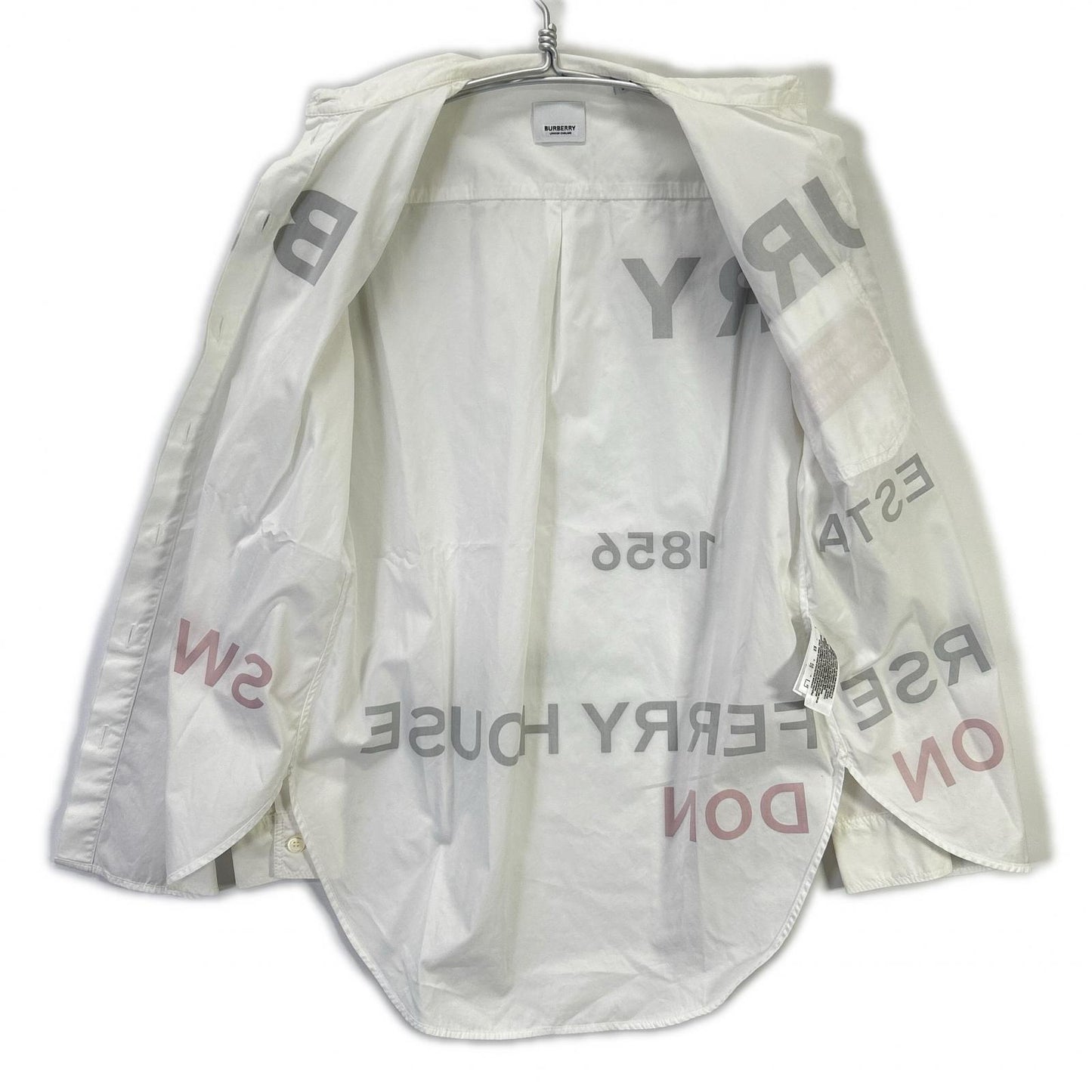 BURBERRY バーバリー 8015637 ホワイト ホースフェリー ティッシ期 コットン シャツ トップス