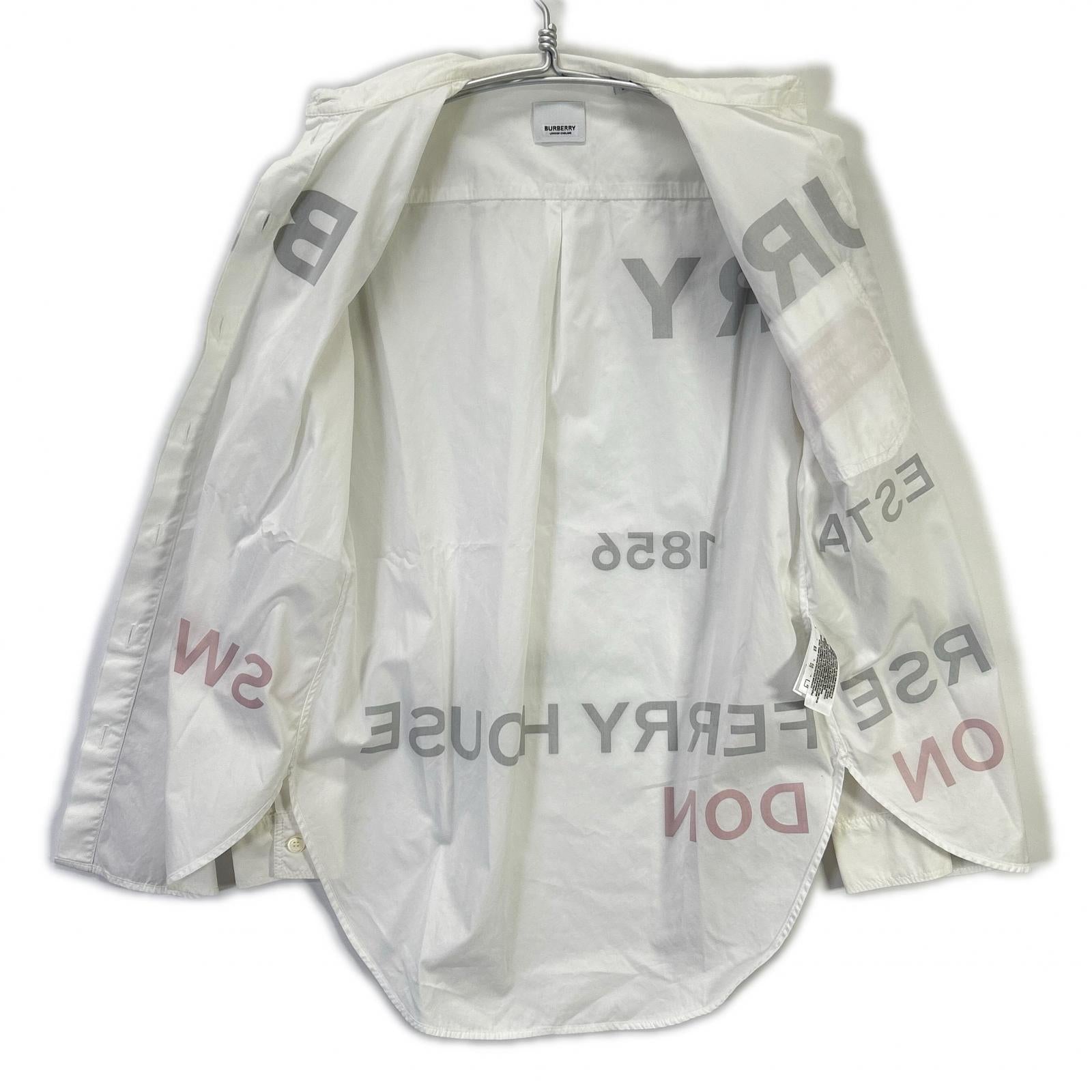 BURBERRY バーバリー 8015637 ホワイト ホースフェリー ティッシ期 コットン シャツ トップス