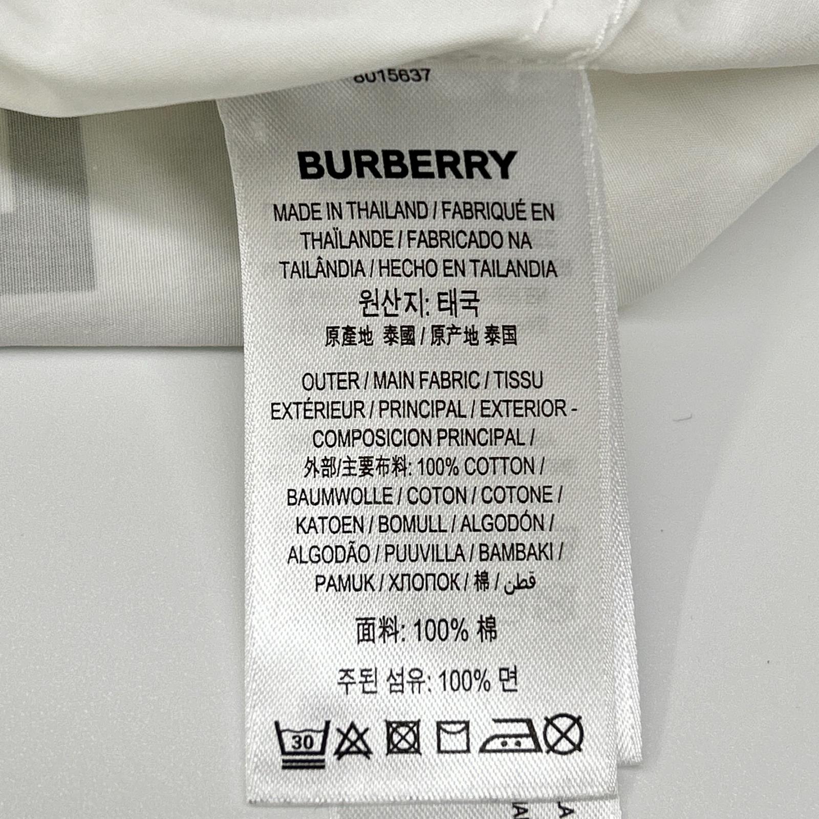 BURBERRY バーバリー 8015637 ホワイト ホースフェリー ティッシ期 コットン シャツ トップス