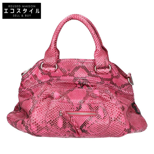 MAURO GOVERNA マウロゴヴェルナ 【美品】パイソン 2WAYショルダー ハンドバッグ