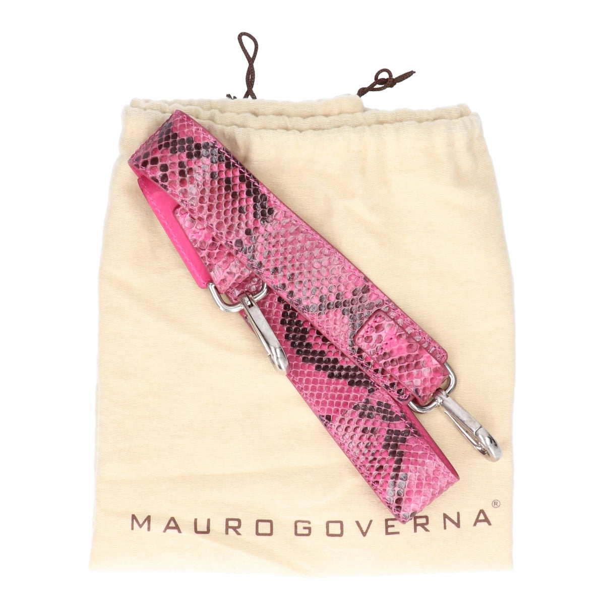 MAURO GOVERNA マウロゴヴェルナ 【美品】パイソン 2WAYショルダー ハンドバッグ