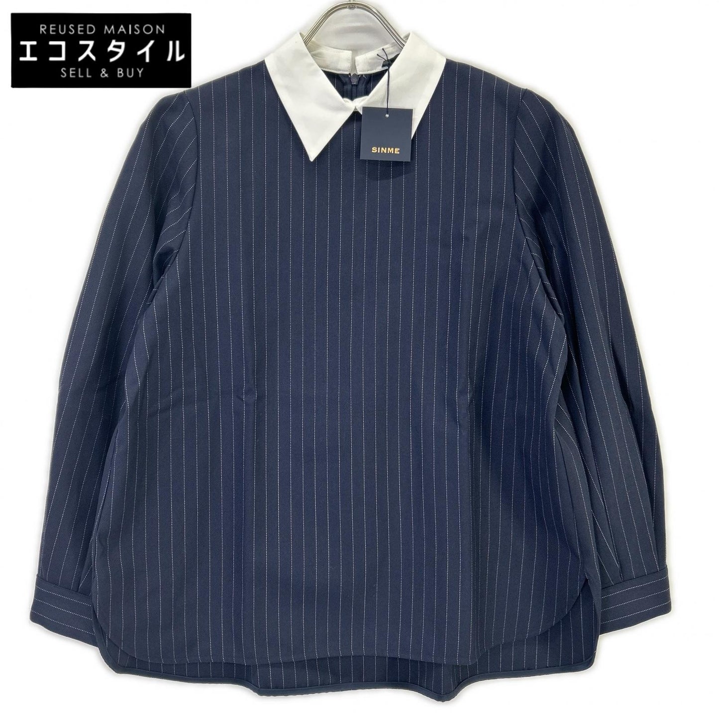 SINME シンメ SS17-16 ネイビー クレリュックプルオーバー トップス