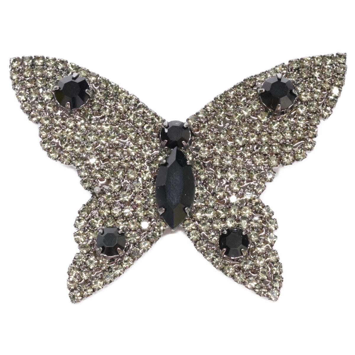 GIORGIOARMANI ジョルジオアルマーニ 【美品】バタフライ ビジュー ブローチ