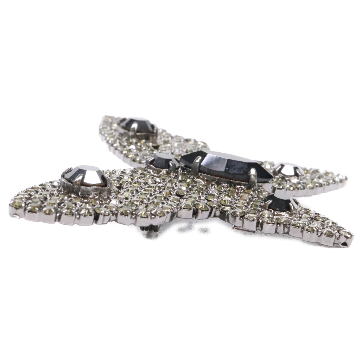 GIORGIOARMANI ジョルジオアルマーニ 【美品】バタフライ ビジュー ブローチ