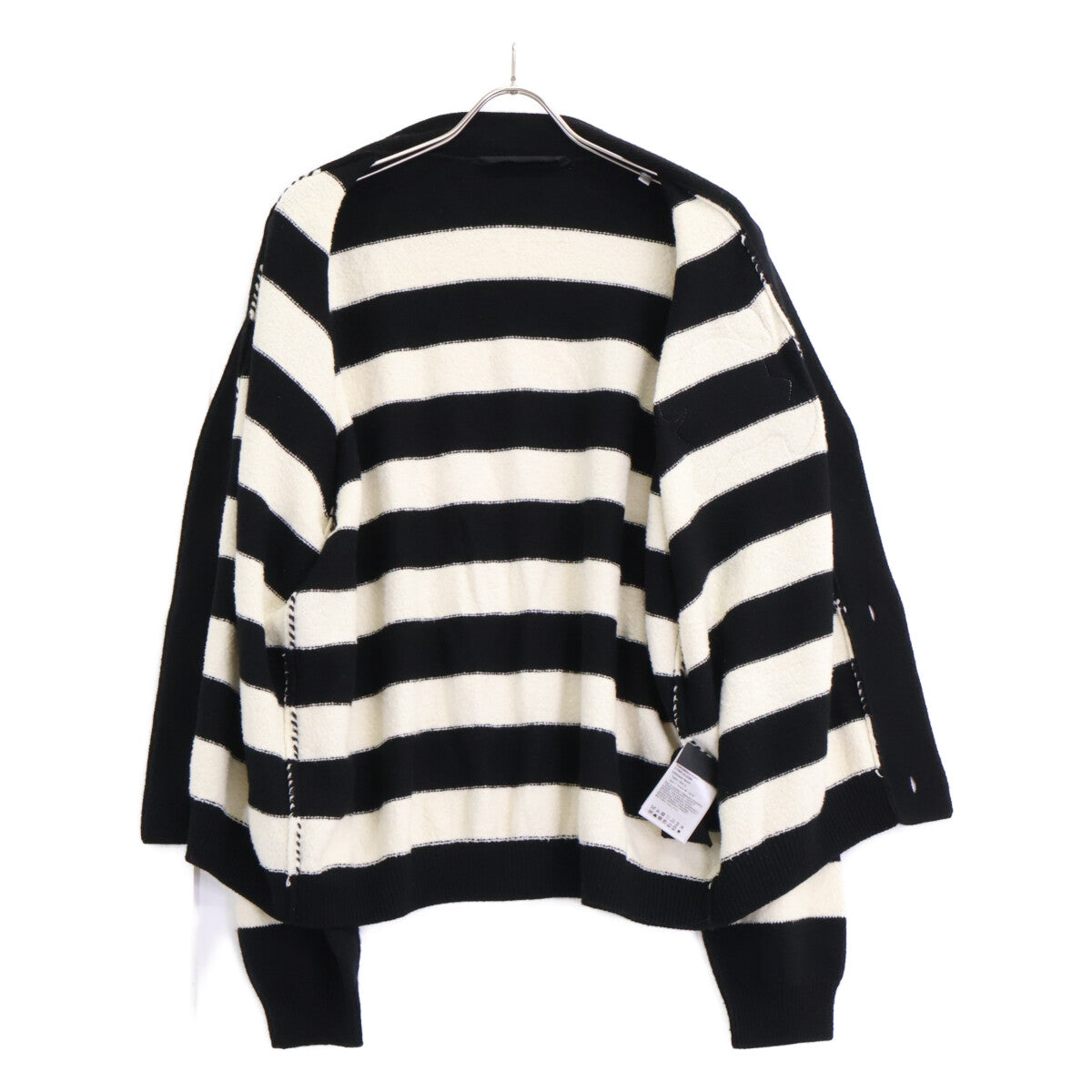 MONCLER モンクレール I10919B00010 CADIGAN TRICOT ビッグロゴワッペン ボーダー カーディガン トップス