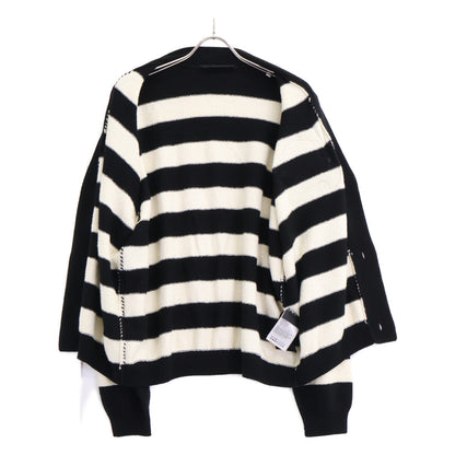 MONCLER モンクレール I10919B00010 CADIGAN TRICOT ビッグロゴワッペン ボーダー カーディガン トップス