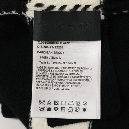 MONCLER モンクレール I10919B00010 CADIGAN TRICOT ビッグロゴワッペン ボーダー カーディガン トップス