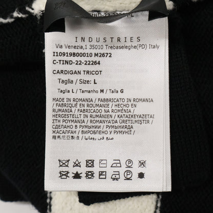 MONCLER モンクレール I10919B00010 CADIGAN TRICOT ビッグロゴワッペン ボーダー カーディガン トップス