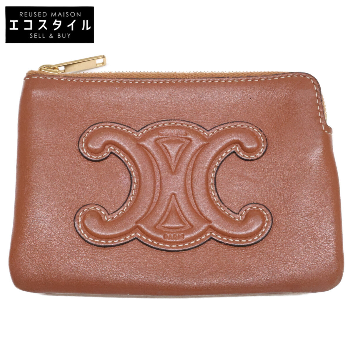 CELINE セリーヌ 10C663 トリオンフ レザー コインケース