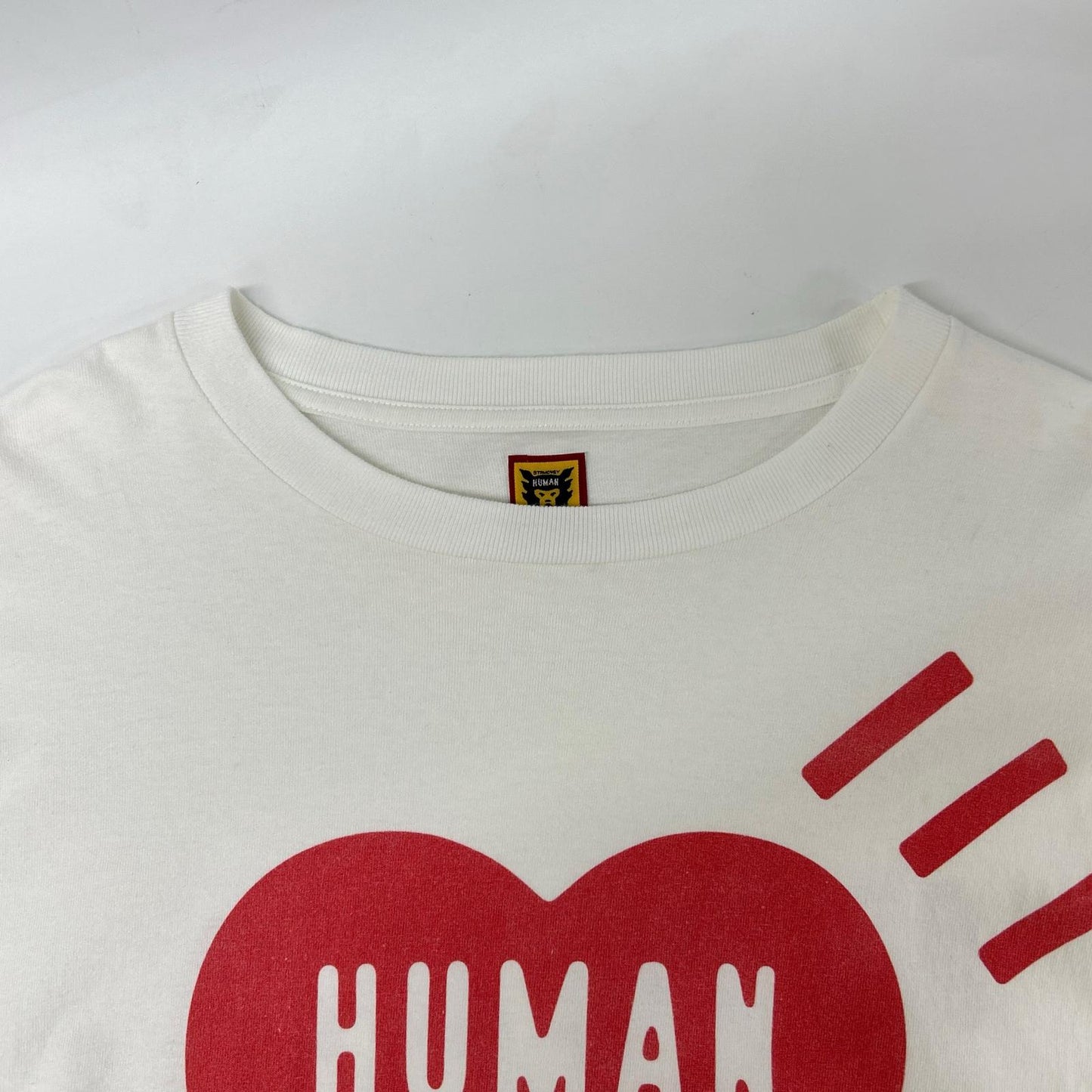 HUMAN MADE ヒューマンメイド ホワイト ハートロゴ コットン ディリーTシャツ トップス