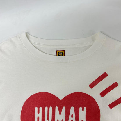 HUMAN MADE ヒューマンメイド ホワイト ハートロゴ コットン ディリーTシャツ トップス