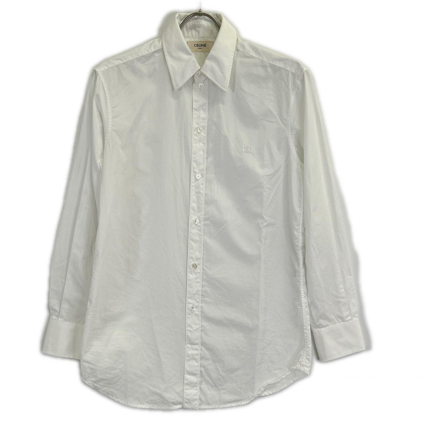 CELINE 2C670091F White Cotton Shirt Blouse