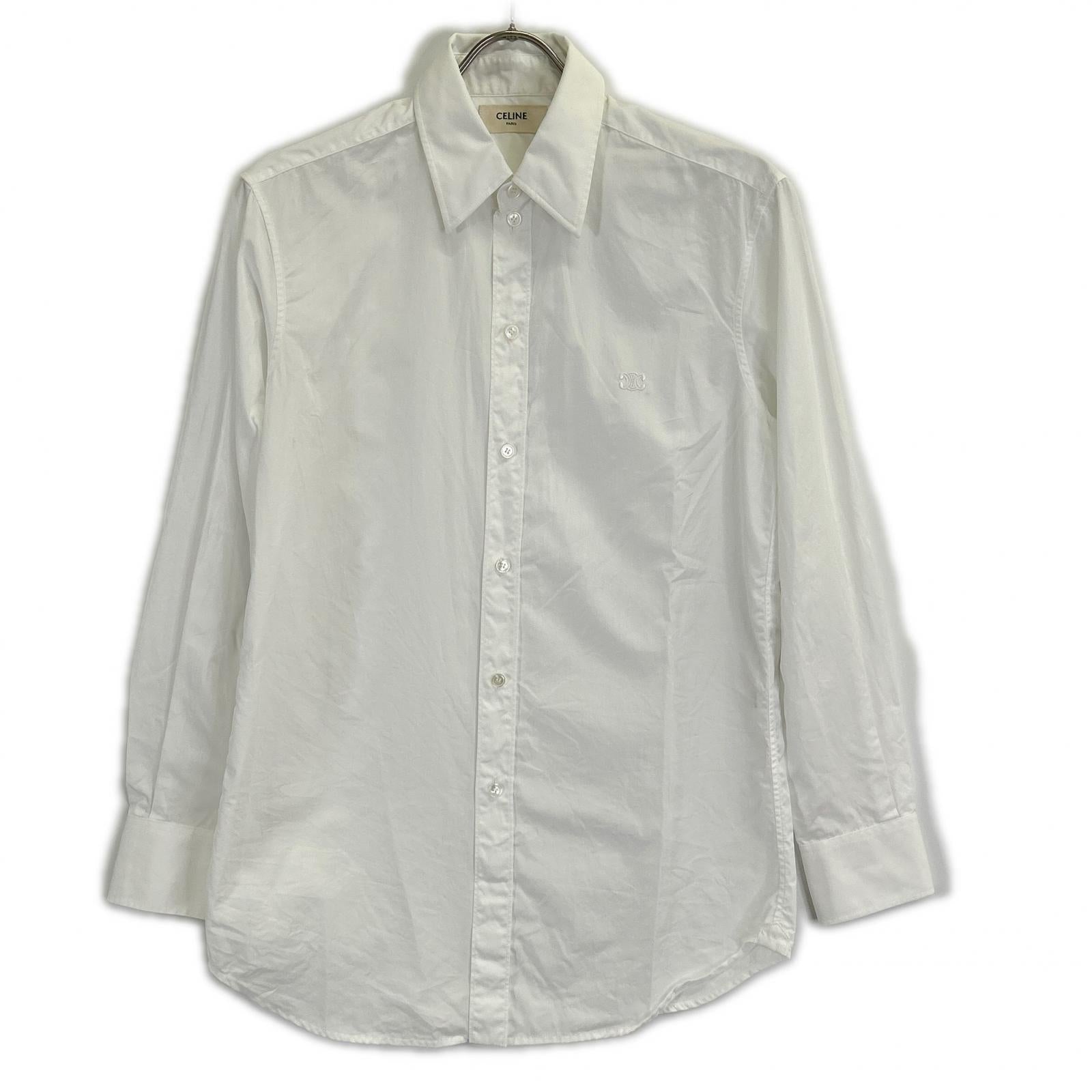 CELINE 2C670091F White Cotton Shirt Blouse