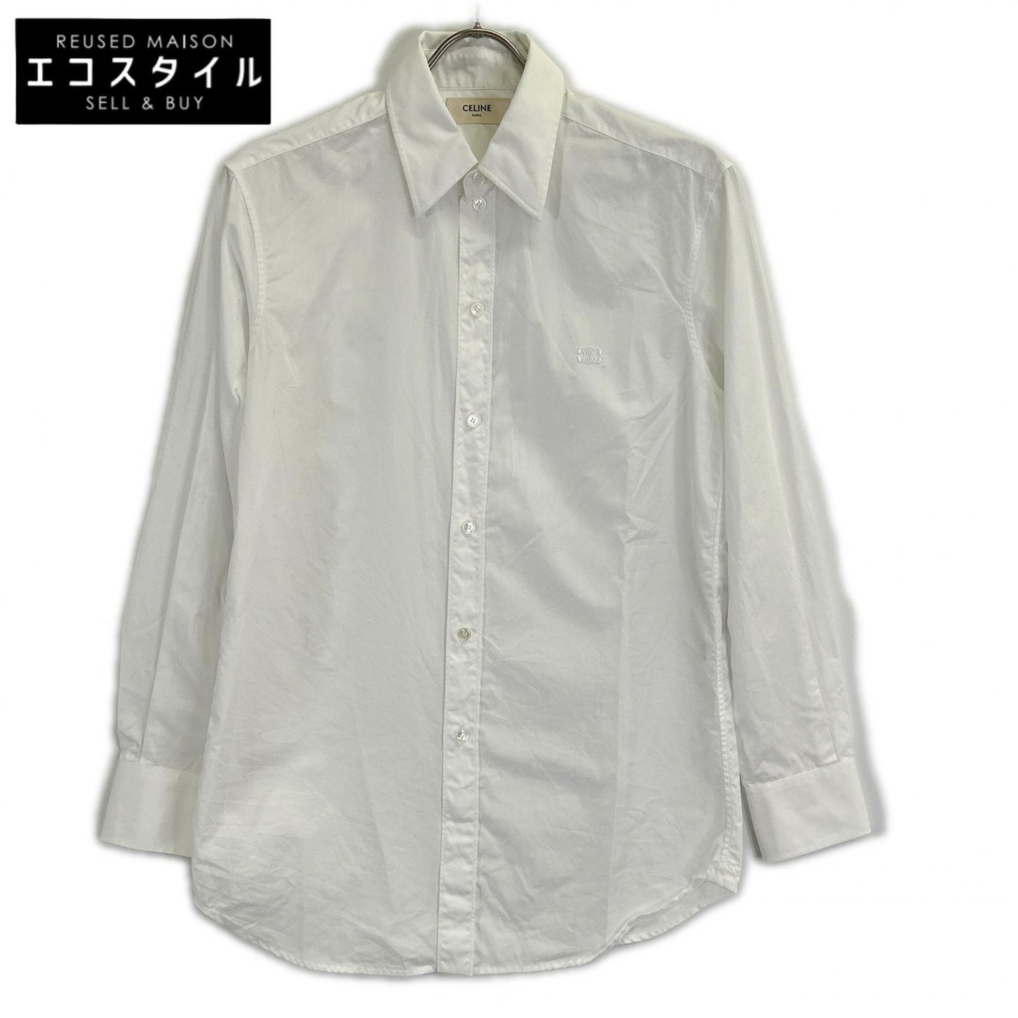 CELINE 2C670091F White Cotton Shirt Blouse