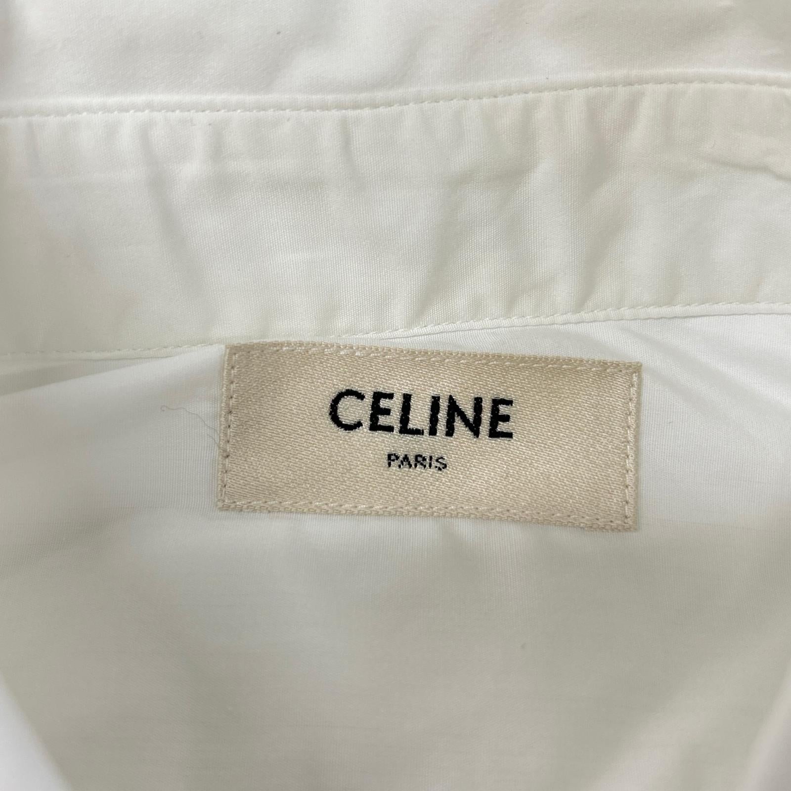 CELINE セリーヌ 2C670091F ホワイト コットン シャツブラウス トップス