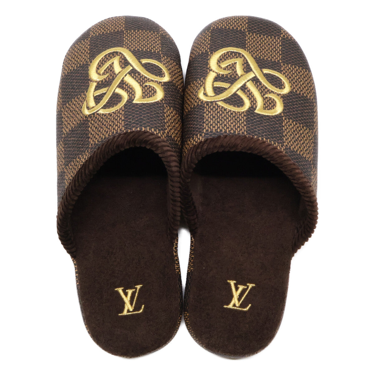 LOUIS VUITTON ルイヴィトン 【新品同様】LV パレス・ライン ダミエ ミュール スリッパ ルームシューズ シューズ