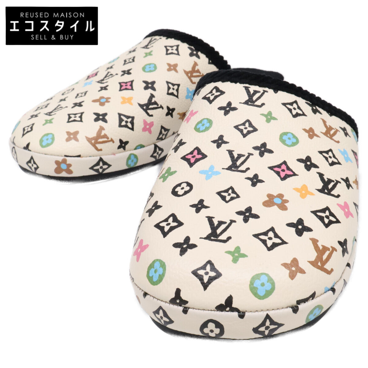 LOUIS VUITTON ルイヴィトン 【新品同様】24年製 LV パレス・ライン モノグラムクラギー ミュール スリッパ ルームシューズ シューズ