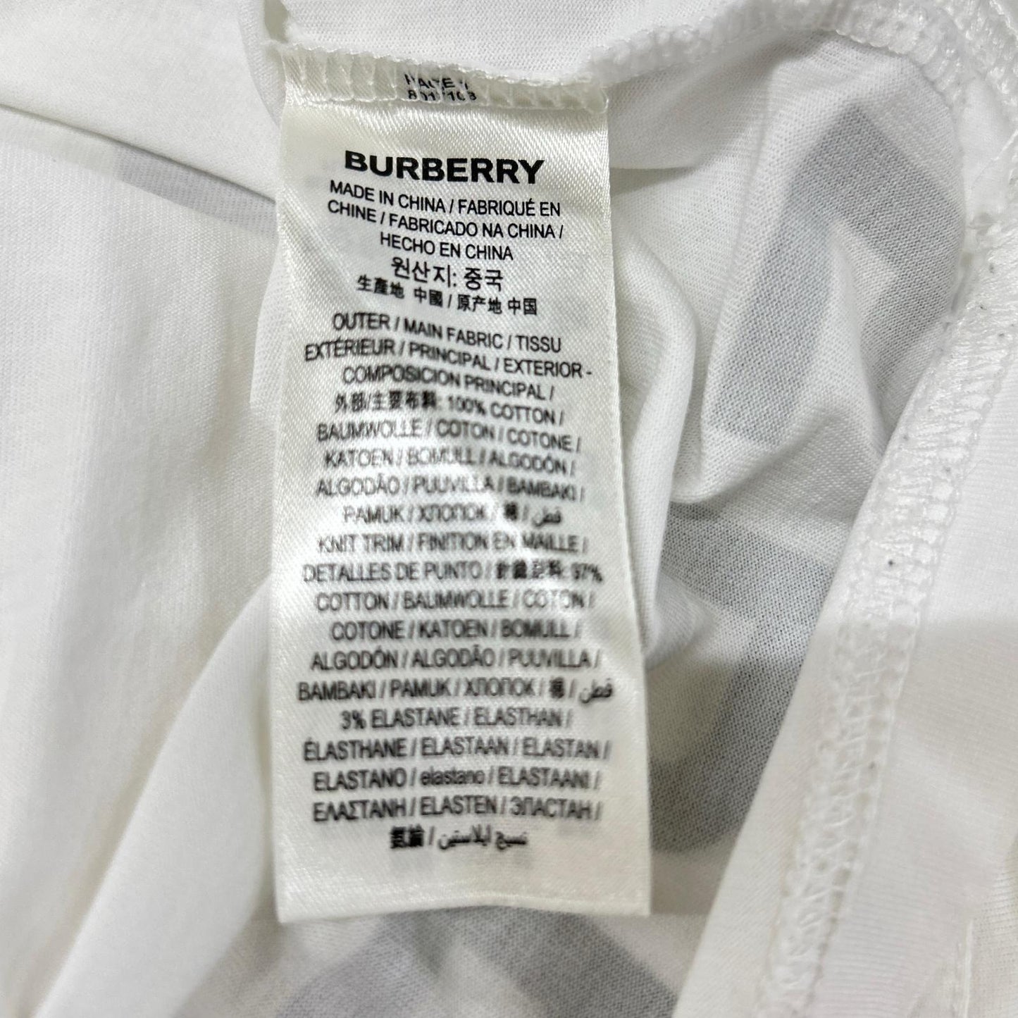 BURBERRY バーバリー 8017103 ホワイト ホースフェリープリント コットン オーバーサイズ Tシャツ トップス