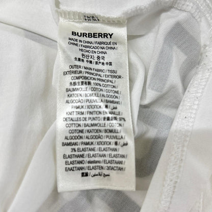 BURBERRY バーバリー 8017103 ホワイト ホースフェリープリント コットン オーバーサイズ Tシャツ トップス