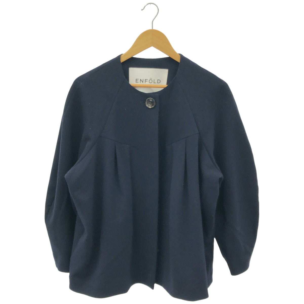 ENFOLD エンフォルド 300HS230-0710 24SS ネイビー TUCK SOLID-JACKET ジャケット