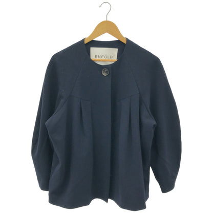 ENFOLD エンフォルド 300HS230-0710 24SS ネイビー TUCK SOLID-JACKET ジャケット