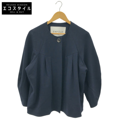 ENFOLD エンフォルド 300HS230-0710 24SS ネイビー TUCK SOLID-JACKET ジャケット