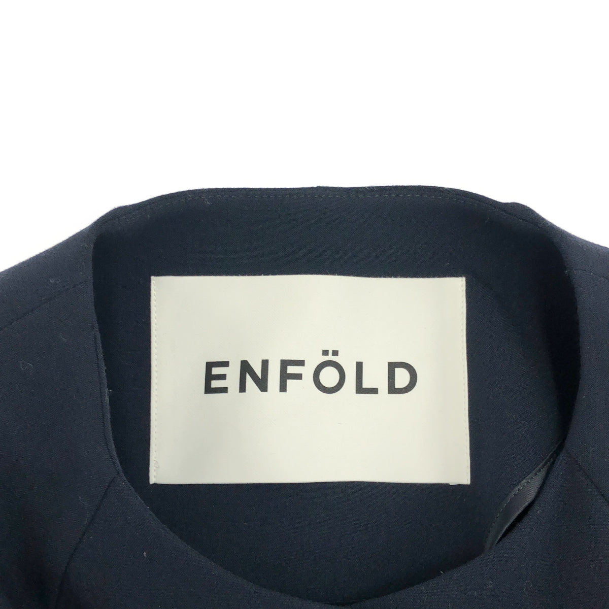 ENFOLD エンフォルド 300HS230-0710 24SS ネイビー TUCK SOLID-JACKET ジャケット