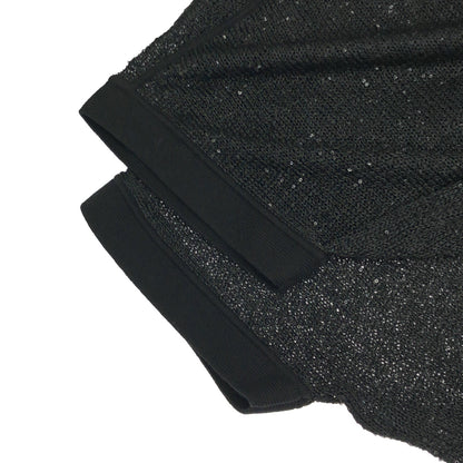 DRAWER black sequin and glitter short-sleeve knit cardigan